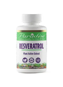 ویتامین و ساپلیمنت مکمل‌های گوارشی Resveratrol Antioxidant Vegan Non Gmo Gluten Free 60 Vegetarian Capsules