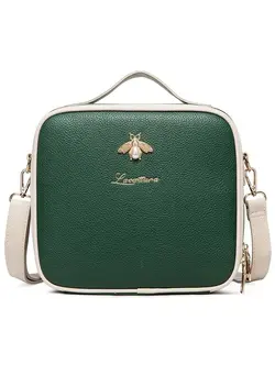 کیف، کوله‌پشتی و چتر چتر Travel Makeup bag, Leather Makeup Train Case Cosmetic Organizer for Makeup Brushes Toiletry Digital Accessories, Portable Artist Storage Bag With Shoulder Strap for Women lady Green 