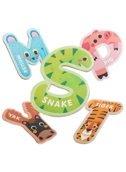 یادگیری و آموزشی سایر Abc Letter Cute Animals Fridge Jumbo Large Alphabet Magnets Preschool Learning Spelling Stick Refrigerator Magnetic Uppercase Colorful Game Toys Set For Kids Toddlers 3 4 5 Years Old 