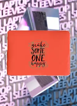 کیف، کوله‌پشتی و چتر کیف و کوله لپ تاپ 15 inch Laptop Sleeve Make some one happy quote 