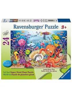 پازل سایر 03041 Fishie'S Fortune 24 Piece Giant Floor Puzzle For Kids (Extrathick Cardboard Easy Clean Surface 24 Pieces 3? × 2? Great Gift For 3 4 And 5 Year Old Girls And Boys) 