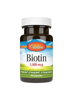 ویتامین و ساپلیمنت دمنوش و مکمل‌های گیاهی Biotin 5000 Mcg Healthy Hair Strong Nails & Energy Production 50 Capsules
