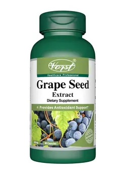 ویتامین و ساپلیمنت دمنوش و مکمل‌های گیاهی Grape Seed Extract 100Mg 90 Capsules Semilla De Uva Antioxidant Supplement Supports Cardiovascular And Circulatory Health Cognitive Function Immune Support Skin Care...