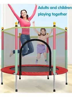 بازی‌های فضای باز و تجهیزات پارک ترامپولین ndoor Trampoline with Protection Net Adult Children Jumping Bed Enclosure Outdoor Trampolines Workout Fitness Equipment 