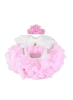 عروسک و لوازم  جانبی سایر Pink Crown Reborn Baby Dolls Clothes For 2023 Inch Pure Handmade 2 Pieces Reborn Doll Baby Girl Clothing Set 