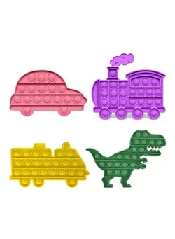 گجت، فیجت و سرگرمی پاپ ایت 4-Piece Push Pop It Bubble Fidget Sensory Toy Set 