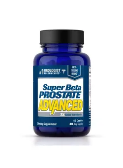 ویتامین و ساپلیمنت دمنوش و مکمل‌های گیاهی Super Beta Prostate Advanced Prostate Supplement For Men Reduce Bathroom Trips Promote Sleep Support Urinary Health & Bladder Emptying. Beta Sitosterol Not Saw Palmetto. (60 Caplets 1Bottle)