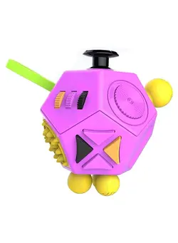 گجت، فیجت و سرگرمی اسپینر 12 Sided Stress And Anxiety Relieves Fidget Cube 