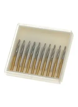 بهداشت دهان و دندان سایر 10-Piece Dental Endo-Z Burs Lab Trim Finishing Tool Set Gold/Grey 6.0x5.0x1.0cm 