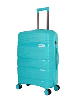 چمدان و ساک مسافرتی چمدان تک Hard Case Luggage Trolley For Unisex Polypropylene Lightweight 4 Double Wheeled Suitcase With Built In TSA Type Lock Travel Bag KH1025 Mint Green 