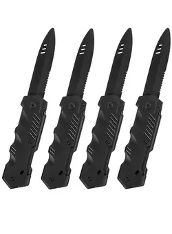 گجت، فیجت و سرگرمی اسپینر 4 Pieces Retractable Knife Prop Fake False Trick Gadget Toy Disappearing Dagger Plastic Blade for Halloween Fools Day Party 