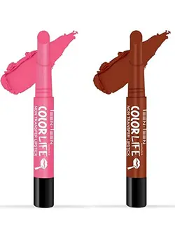 لب رژ لب Teen Teen Non Transfer Water Proof Long Lasting Matte Lipstick Combo (Pink Berry Apricot) 