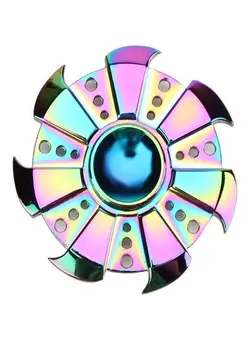 گجت، فیجت و سرگرمی اسپینر Hand Fidget Metal Rainbow Spinner Anti-Anxiety Toy 