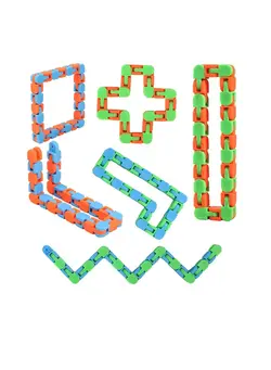 گجت، فیجت و سرگرمی پاپ ایت Wacky Tracks Fidget Toys 6 Pack,Snake for Kids-Sensory Snap and Click Finger Packs,Snake Puzzles Stress Relief, Party Bag Fillers,Party Favors,Assorted Colors 