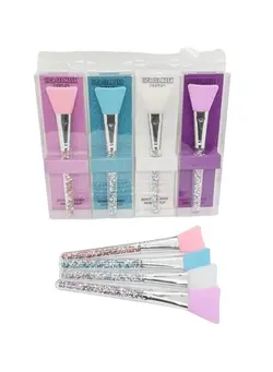 زیبایی و آرایش سایر Soft Silicone Facial Applicator Mask Hairless Brush With Ultra Soft Bristles 4 Pieces (Multicolor) 