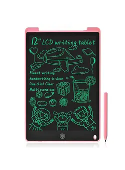 یادگیری و آموزشی سایر LCD Writing Tablet 12 Inch Monochrome Screen with Stylus Drawing Writing Taking Notes Leaving Messages for Toddlers Boys Girls & Adults Pink 