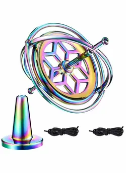 یادگیری و آموزشی سایر Gyroscope, Metal Anti-Gravity Gyroscope Toy Colorful Spinning Top Desktop Ornament for Children Adult 