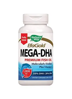 ویتامین و ساپلیمنت مکمل‌های گوارشی Mega-DHA Premium Fish Oil 1000mg Dietary Supplement - 60 Softgels