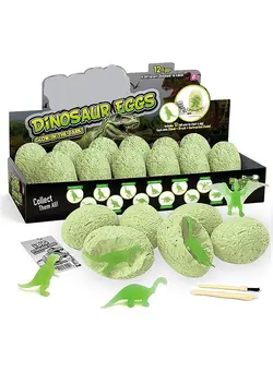 یادگیری و آموزشی سایر I Dig Dinosaur Eggs 12 pc Educational Learning Toy for Kids 