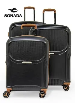چمدان و ساک مسافرتی ست چمدان Upright Trolley New Collection by Sonada Set of 3 Black 