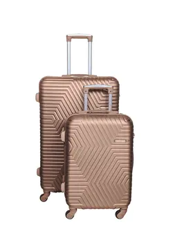 چمدان و ساک مسافرتی چمدان تک TravelWay Lightweight Luggage Set of 2 Trolley - 2 Sizes (L+S) Hardshell Suitcase Spinner Luggage for Travel | ABS Luggage with 4 Spinner Wheels (Golden, Set of 2) 