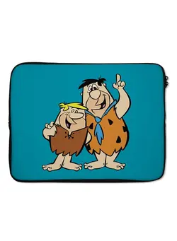 کیف، کوله‌پشتی و چتر کیف و کوله لپ تاپ Brothers Flintstone Printed Protective Sleeve For 12-Inch Laptop Blue/Brown/Orange 