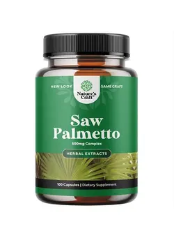 ویتامین و ساپلیمنت مکمل‌های گوارشی Extra Strength Saw Palmetto Extract - Advanced Saw Palmetto for Women and Men's Hair Growth and Urinary Support with Plant Sterols and Flavonoids - 500mg Herbal Saw Palmetto Supplement - 100 Capsules
