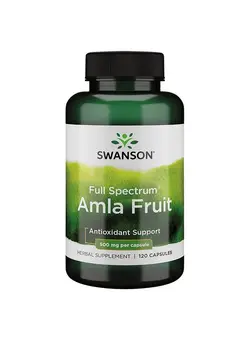 ویتامین و ساپلیمنت مکمل‌های گوارشی Full Spectrum Amla Fruit (Indian Gooseberry) Ayurvedic Energy Vitality Antioxidant 500 Milligrams 120 Capsules
