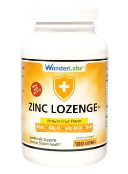 ویتامین و ساپلیمنت مکمل‌های گوارشی Zinc Lozenges With Vitamin C Fruit Flavored Healthy Immune Support Lozenges With 25Mg Of Zinc Supplement Per Lozenge + 30Mg Of Vitamin C 100 Lozenges