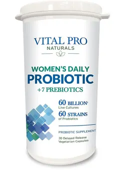 ویتامین و ساپلیمنت مکمل‌های گوارشی Vital Pro Naturals Women'S Daily Probiotic + Prebiotics 30 Capsules