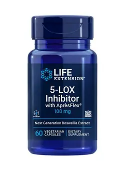 ویتامین و ساپلیمنت دمنوش و مکمل‌های گیاهی 5Lox Inhibitor With Aprèsflex Joint Health Support Glutenfree Nongmo 100 Mg 60 Vegetarian Capsules