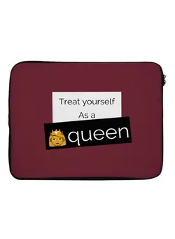 کیف، کوله‌پشتی و چتر کیف و کوله لپ تاپ Queen Quote Printed Sleeve For 13-Inch Laptop Purple/White/Black 