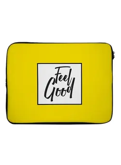 کیف، کوله‌پشتی و چتر کیف و کوله لپ تاپ Feel Good Printed Sleeve For 13-Inch Laptop Yellow/White/Black 