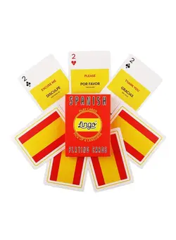 یادگیری و آموزشی سایر Playing Cards ; Language Learning Game Set ; Fun Visual Flashcard Deck To Increase Vocabulary And Pronunciation Skills (Spanish) 