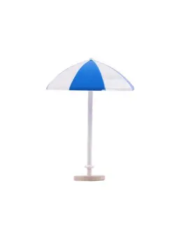 عروسک و لوازم  جانبی سایر 1/12 Dollhouse Beach Umbrella Plastic Deck Chair Umbrella Beach Accessories Aquarium Terrariums Decoration Cake Ornaments Blue S 
