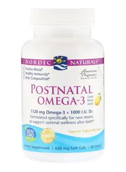 ویتامین و ساپلیمنت مکمل‌های مخصوص بانوان Great Lemon Postnatal Omega-3 - 60 Softgels