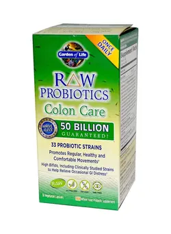 ویتامین و ساپلیمنت مکمل‌های گوارشی Garden of Life RAW Probiotics Colon Care 30 Veggie Caps
