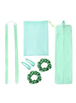اتو مو فر کننده Heatless Hair Curling Kit No Heat Gel Beads Hair Curler Wand Sleeping Curling Rollers DIY Hair Styling Tools with Hair Bands Clips Storage Bag for Medium Long Hair Styling Tools 