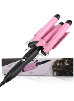 اتو مو فر کننده 3 Barrel Curling Iron Wand Hair Waver Curler Iron,1 Inch Ceramic Tourmaline Triple Barrels 