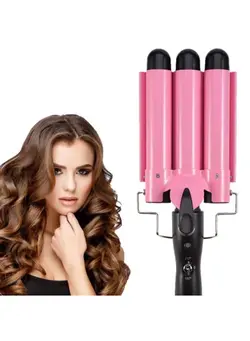 Ceramic Hair Curler Triple Barrel Curling Iron Professional Hair Tools Styler 25mm Big Wave Hair Waver Roller Curling Wand 
