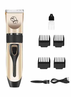مردانه ماشین اصلاح Pet Grooming Kit, Rechargeable Cordless Dog Grooming Clippers Kit, Low Noise Electric Hair Trimming Clippers Set 