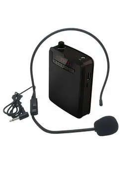 لوازم صوتی حرفه‌ای تجهیزات استودیو Portable Voice Amplifier Rechargeable Vioce Amplifier with Wired Microphone Headset & Waistband for Teaching Singing Training 
