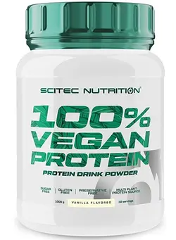 مکمل‌های ورزشی پروتئین Scitec Nutrition 100% Vegan Protein- Vanilla Flavor, 1 Kg