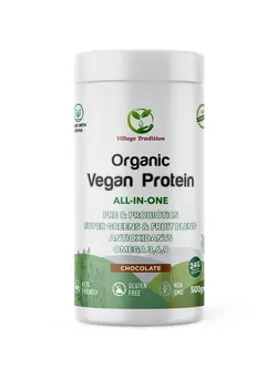 مکمل‌های ورزشی پروتئین Organic Vegan Protein - Chocolate, 500gm