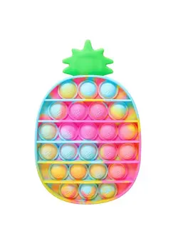 گجت، فیجت و سرگرمی اسپینر Push Pop Bubble Fidget Sensory Toybubble Popper Stress Reliever Silicone Squeeze Toyanxiety Relief Tools Educational Popping Game For Kids And Adults(Tie Dyepineapple) 