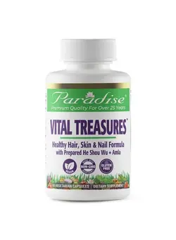 ویتامین و ساپلیمنت مکمل‌های گوارشی Vital Treasures Supplement Hair Skin & Nails Support Vegan Non Gmo Gluten Free 60 Vegetarian Capsules