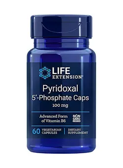 ویتامین و ساپلیمنت مکمل‌های گوارشی Pyridoxal 5 Phosphate 100mg 60 Vegetarian Capsules