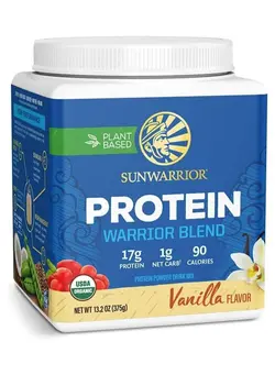 مکمل‌های ورزشی پروتئین Sunwarrior, Protein Warrior Blend Vanilla, 375g