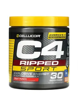 مکمل‌های ورزشی افزایش انرژی Cellucor C4 Ripped Sport Pre-Workout Fruit Punch 9 oz (255 g)