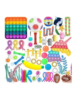 گجت، فیجت و سرگرمی پاپ ایت Fidget Toys Set Relieves Stress and Anxiety Fidget Toy for Children Adults Special Toys gifts for Birthday or Favors Classroom Rewards Prizes Carnival 